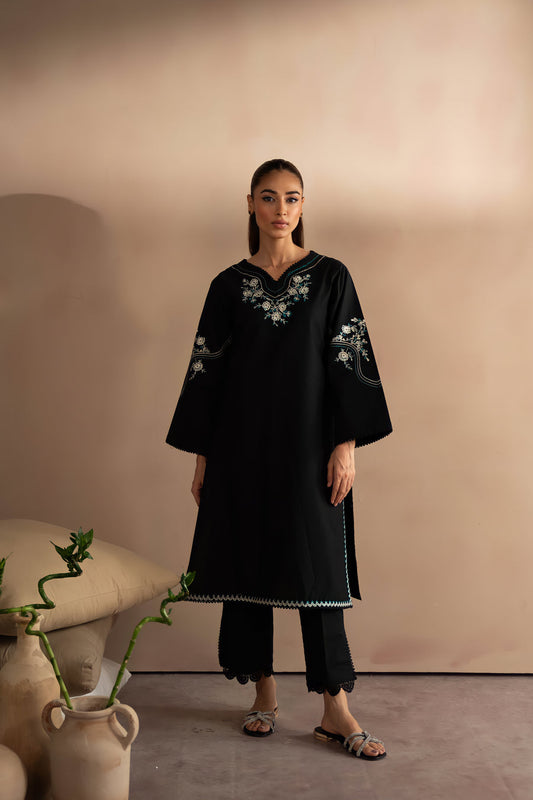 BLACK EMBROIDERED 2PCS | ZAIB