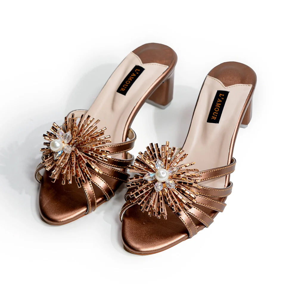 Pom Pom - Copper | L'AMOUR | FOOTWEAR