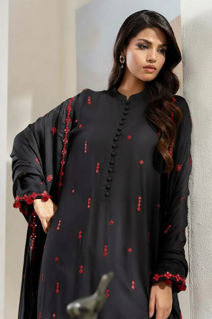 BLACK MUSE-2PC(SHIRT & DUPPATA) | EXCLUSIVE PRET | Cross Stitch