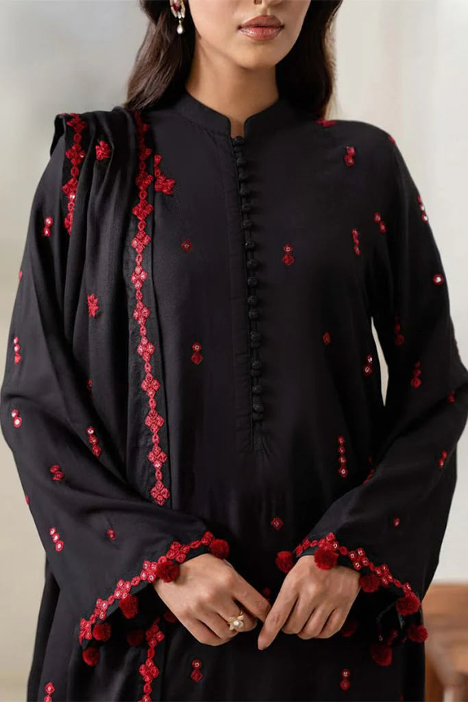 BLACK MUSE-2PC(SHIRT & DUPPATA) | EXCLUSIVE PRET | Cross Stitch