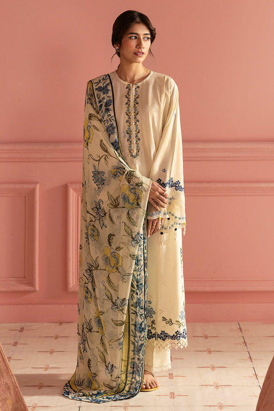BLUE ALLURE-3PC PRINTED LAWN SUIT | Cross Stitch