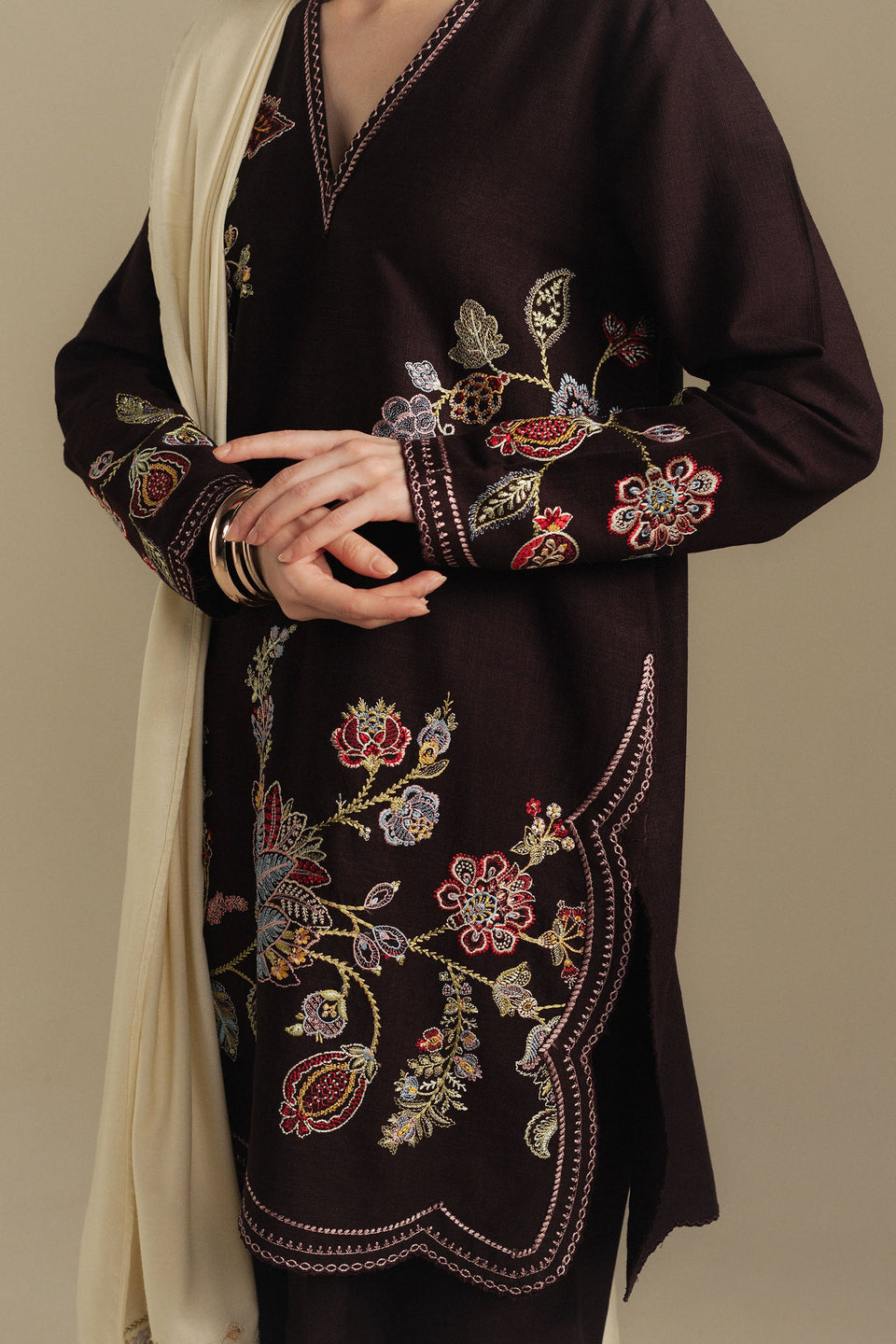 BERRY-3A | Coco Winter Unstitched’25 | Zara Shahjahan