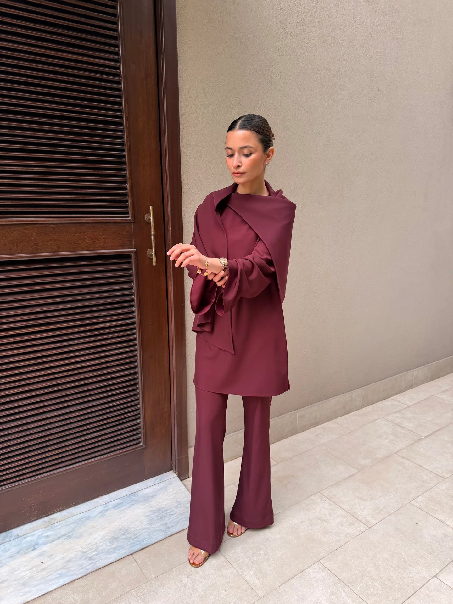 BURGUNDY DRAPE SET | Sak Atelier