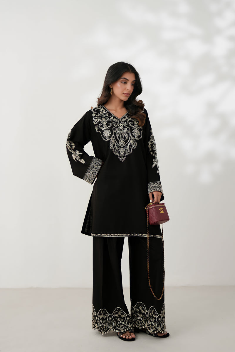 LUNA LUXURY EMBROIDERED FALL SET (NPA2-24309) | ZAIB