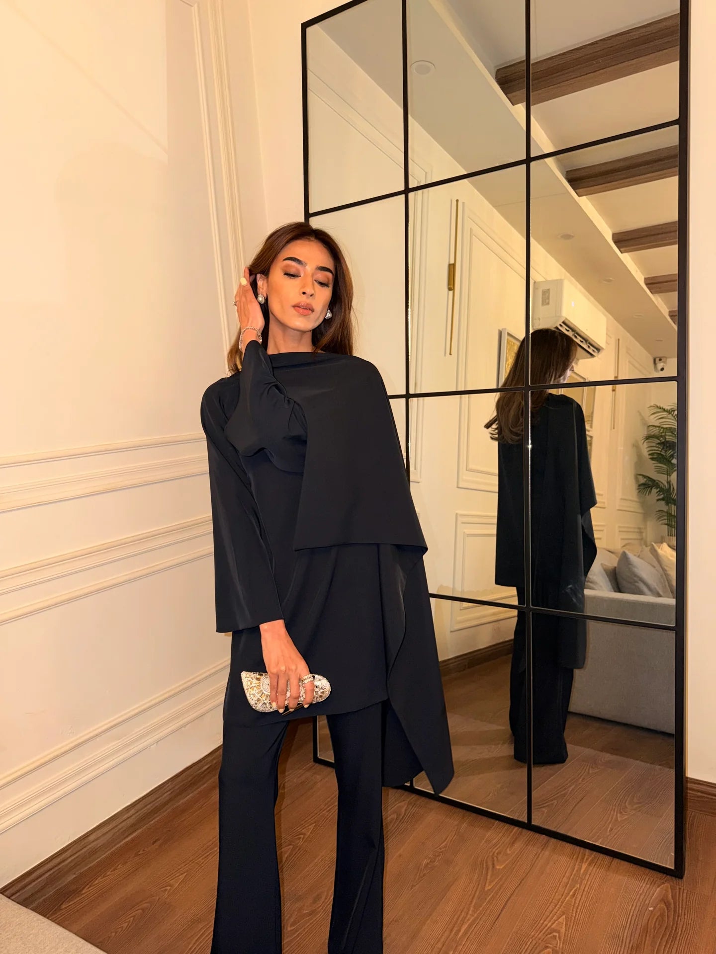 Navy Drape Set | Sak Atelier