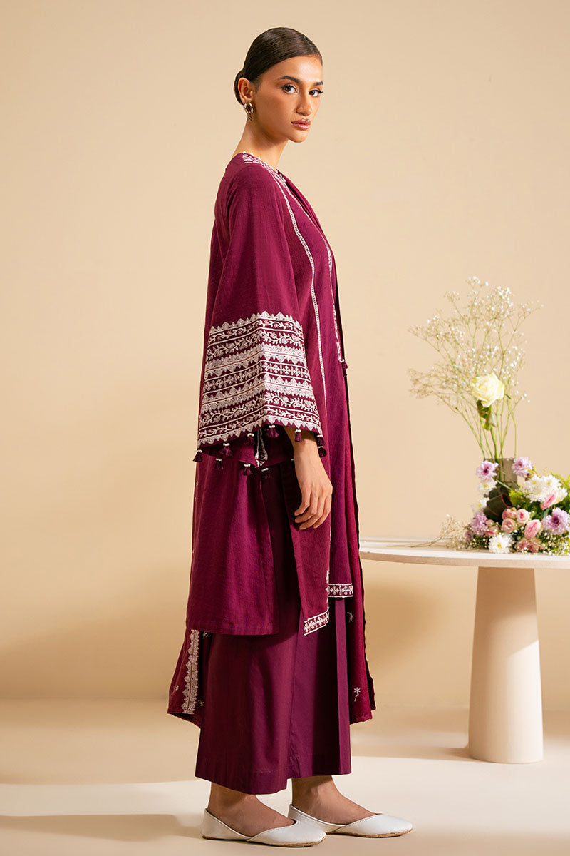 PLUM GLARE 2pc (SHIRT & DUPATTA) | Cross Stitch RTW