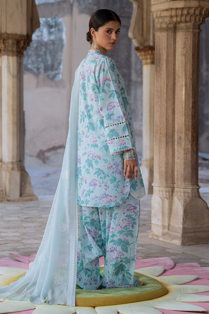 MINT GLAMOUR-3PC PRINTED LAWN SUIT | Cross Stitch