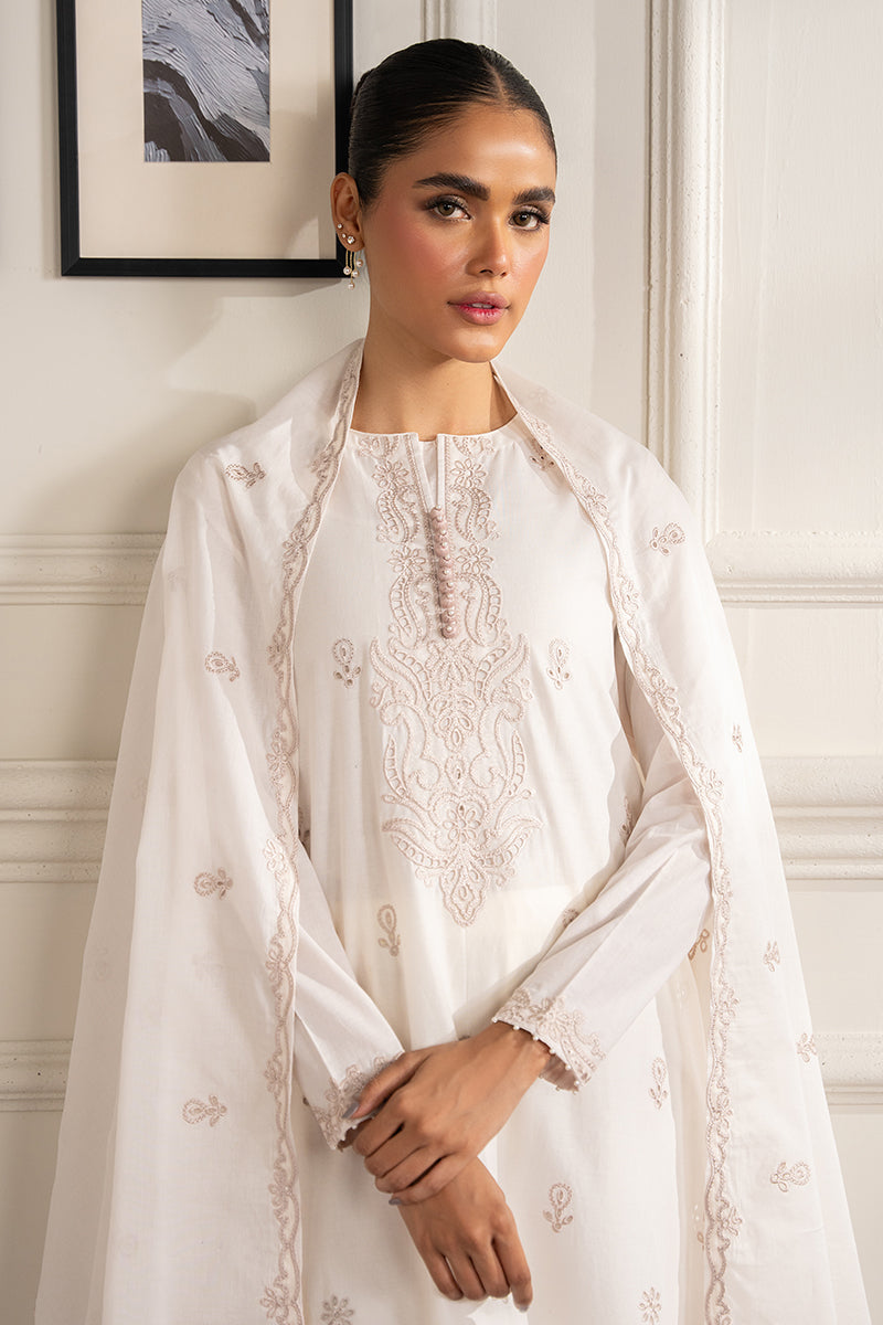 IVORY WHISPER-2 PC (SHIRT & DUPATTA) | Cross Stitch RTW