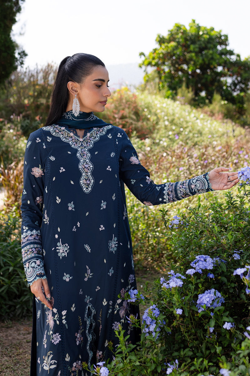 QM-01 BLEU | Qline by Qalamkar Lawn 2025