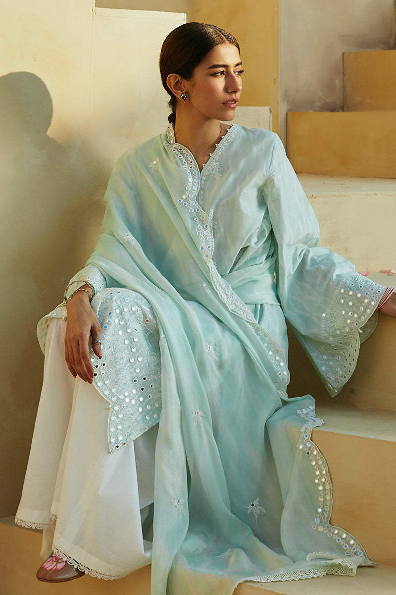 WHISPER MINT-3 PIECE LAWN EMBROIDERED SUIT | Cross Stitch