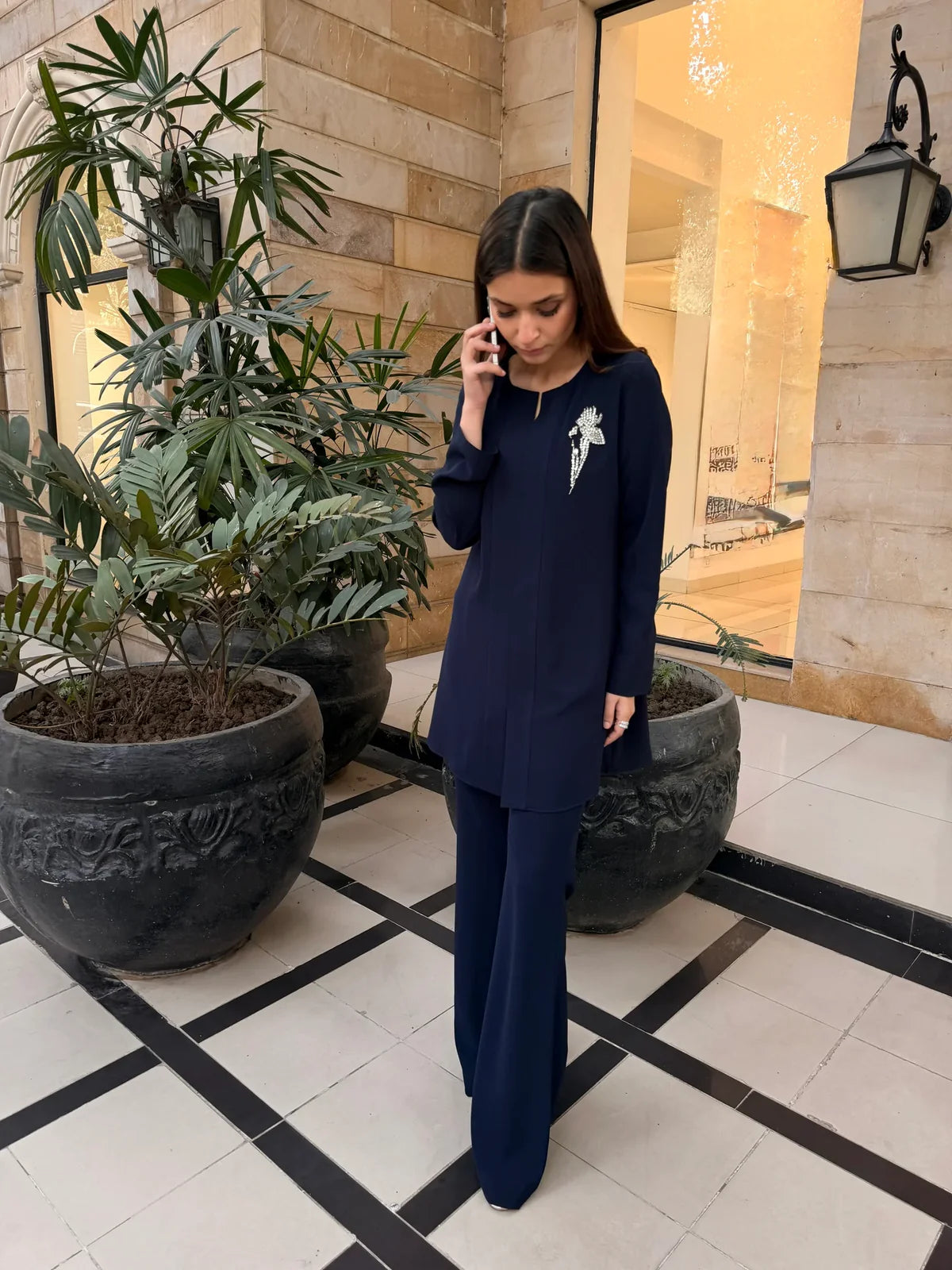 Navy Dina Set | SAK ATELIER