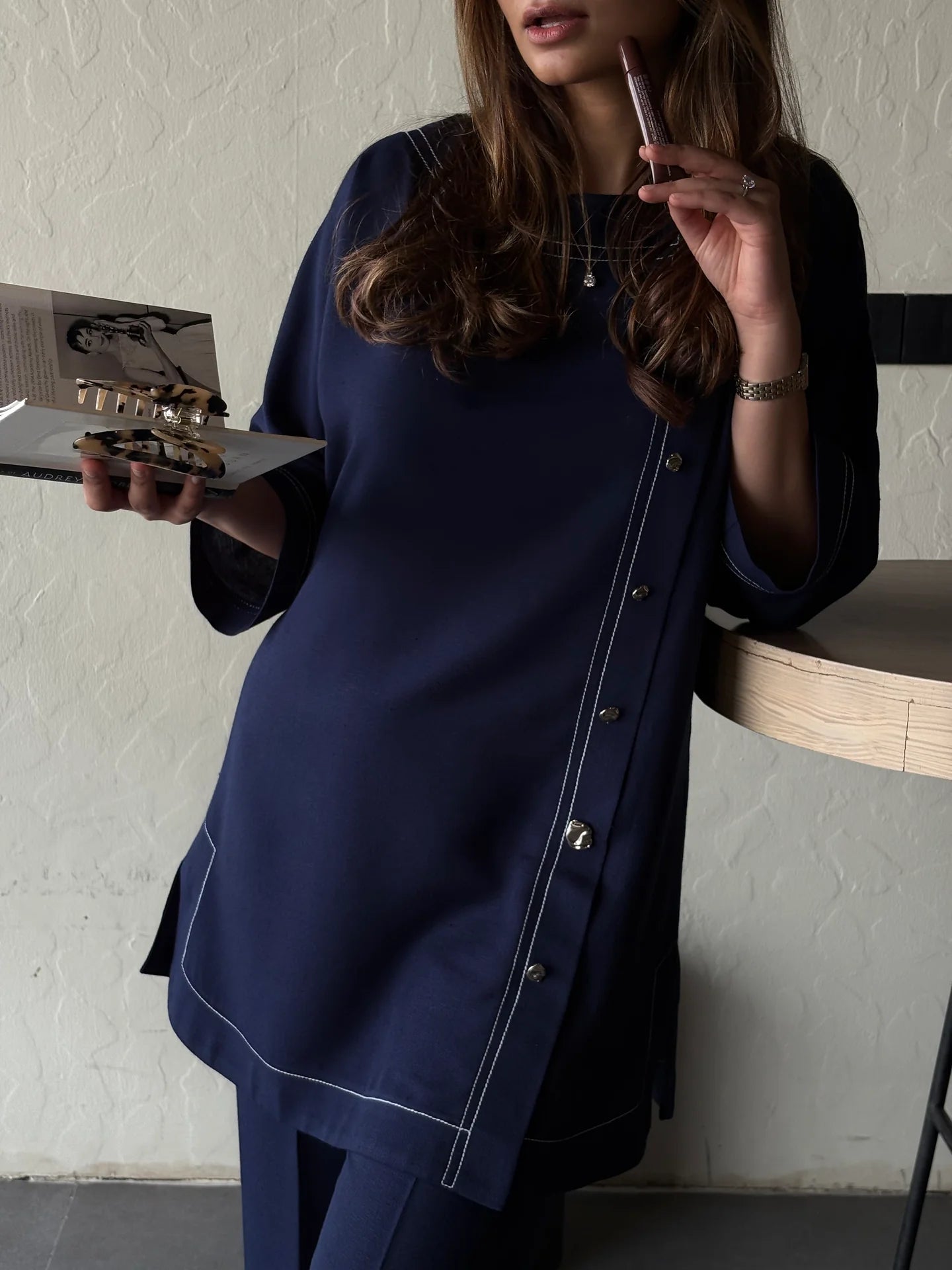 Navy Claudia Set | SAK ATELIER