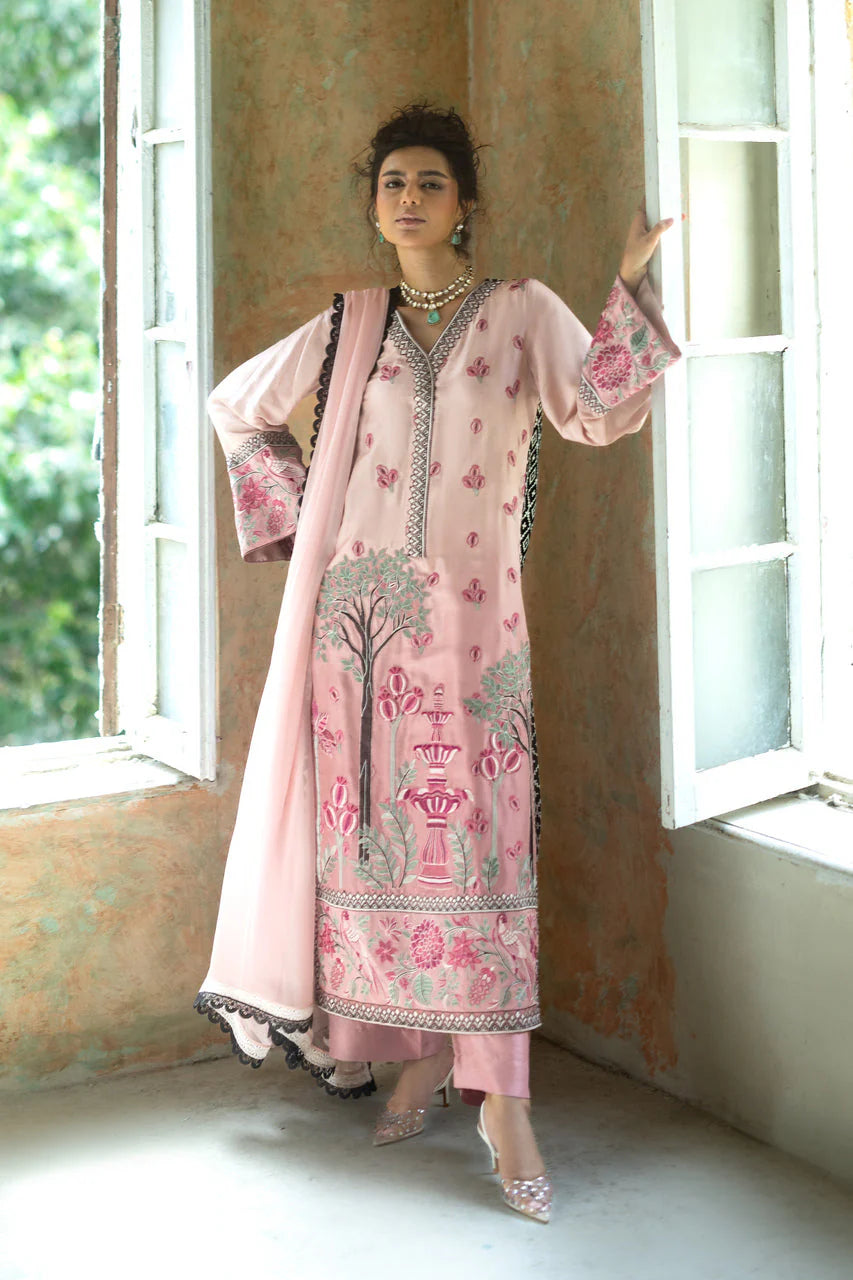 Blush Serenade Long Shirt | Summer Edition '26 |  Zainab Chottani