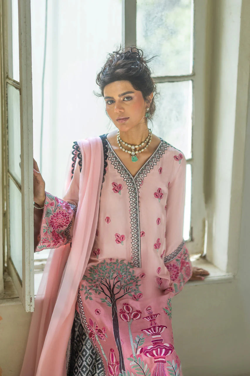 Blush Serenade Long Shirt | Summer Edition '26 |  Zainab Chottani