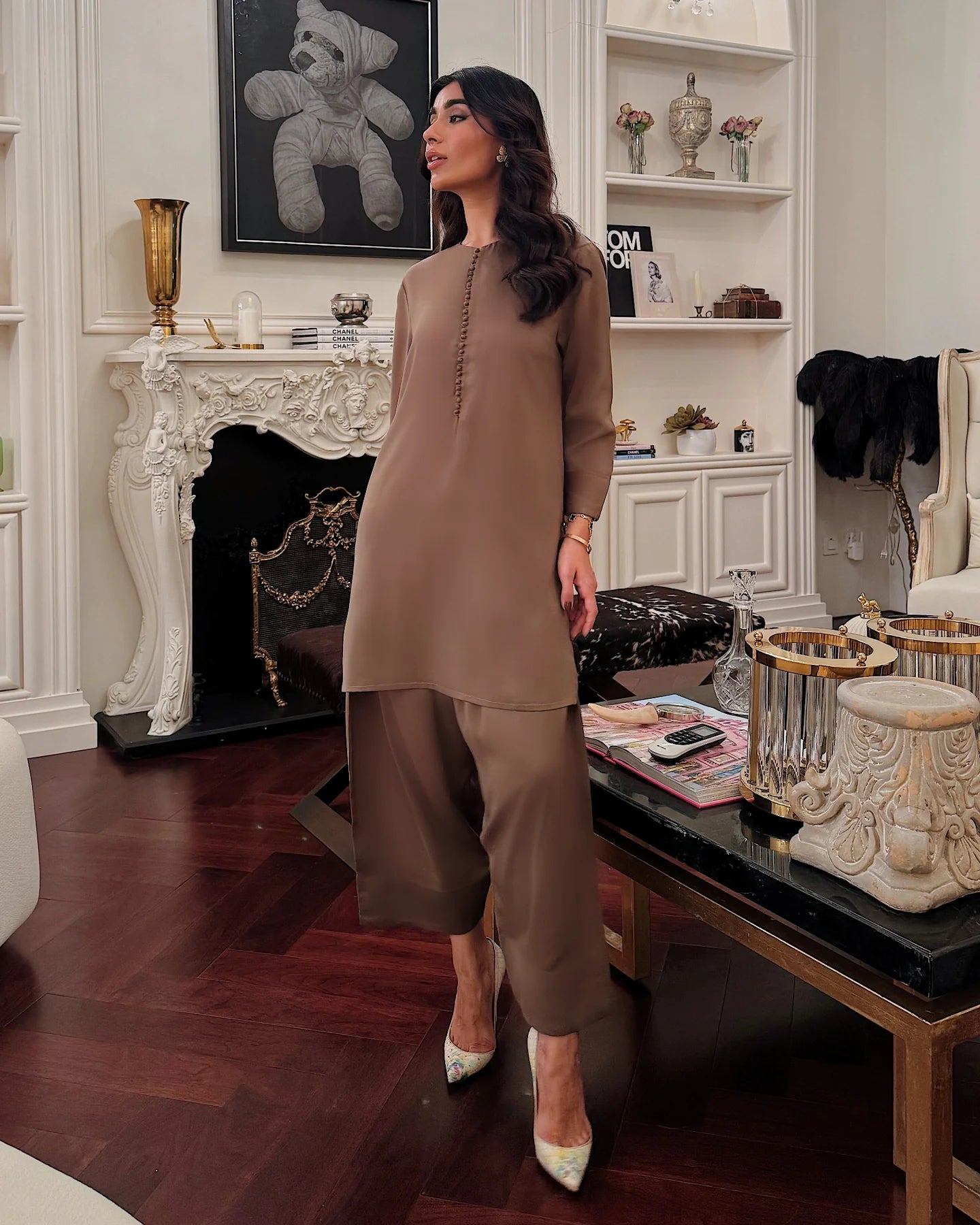 Olive Shalwar Set | LIRA