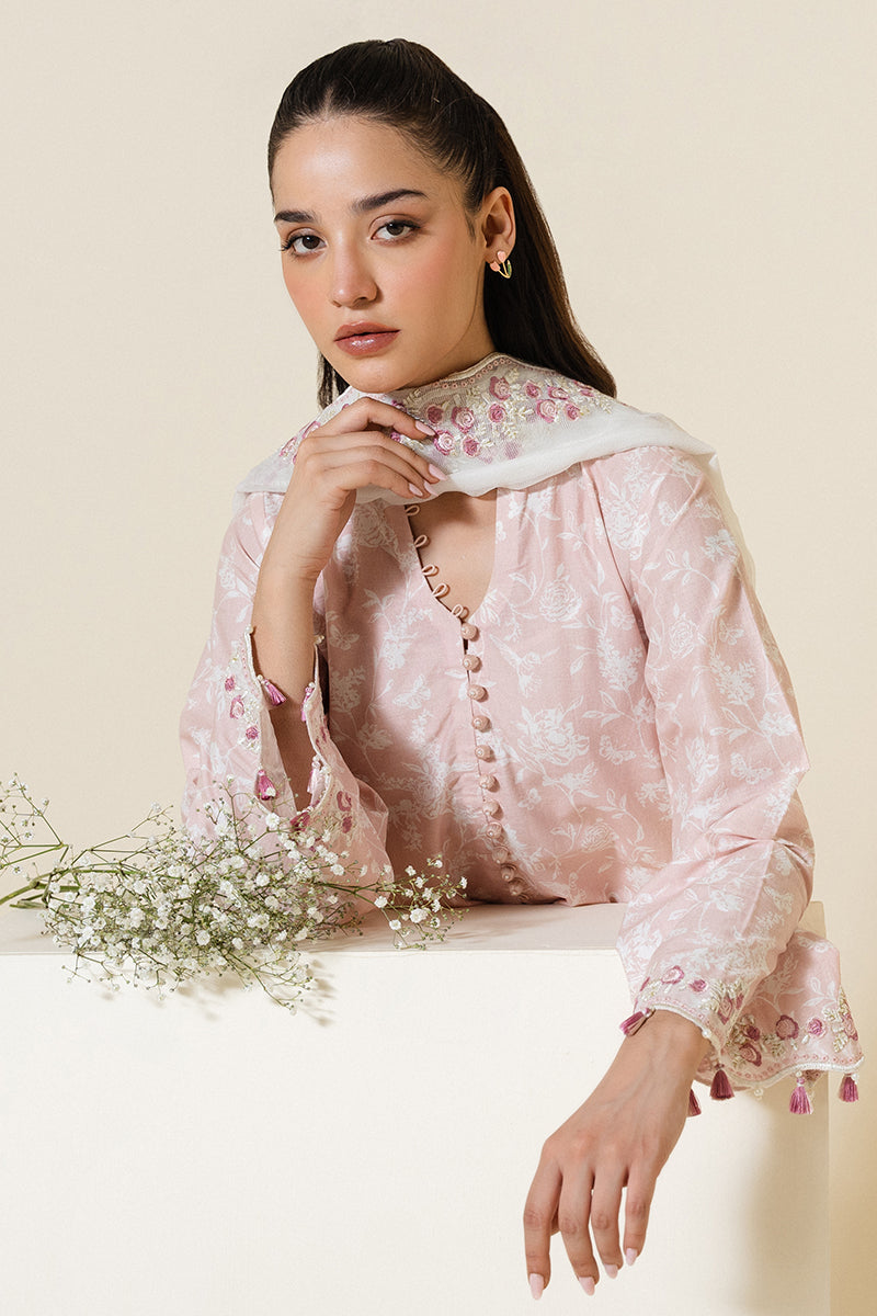 ROSE PETAL-2 PC (SHIRT & DUPATTA) | Cross Stitch RTW