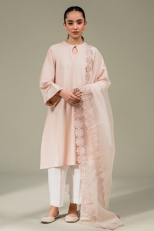 PINK SHADOW-2 PIECE (SHIRT AND DUPATTA) | Cross Stitch RTW