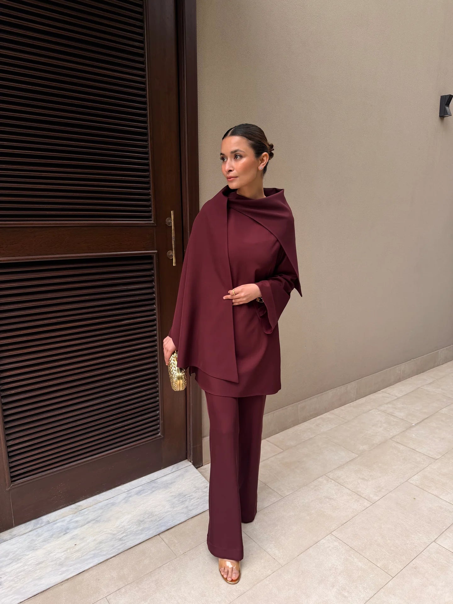 BURGUNDY DRAPE SET | Sak Atelier