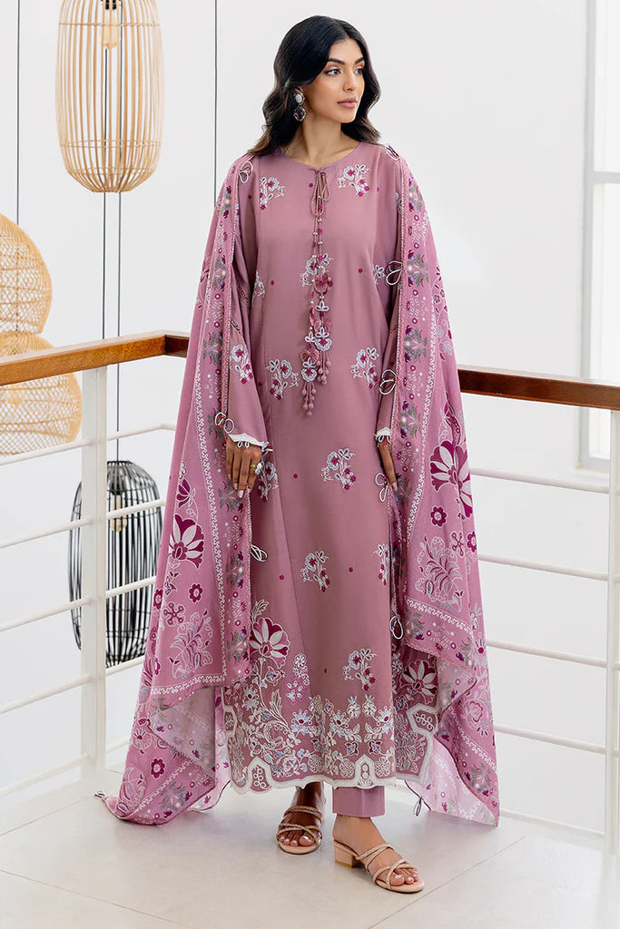 ANTIQUE BLUSH-3PC (SHIRT, TROUSER & DUPATTA) | EXCLUSIVE PRET | Cross Stitch