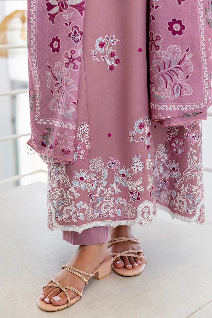 ANTIQUE BLUSH-3PC (SHIRT, TROUSER & DUPATTA) | EXCLUSIVE PRET | Cross Stitch