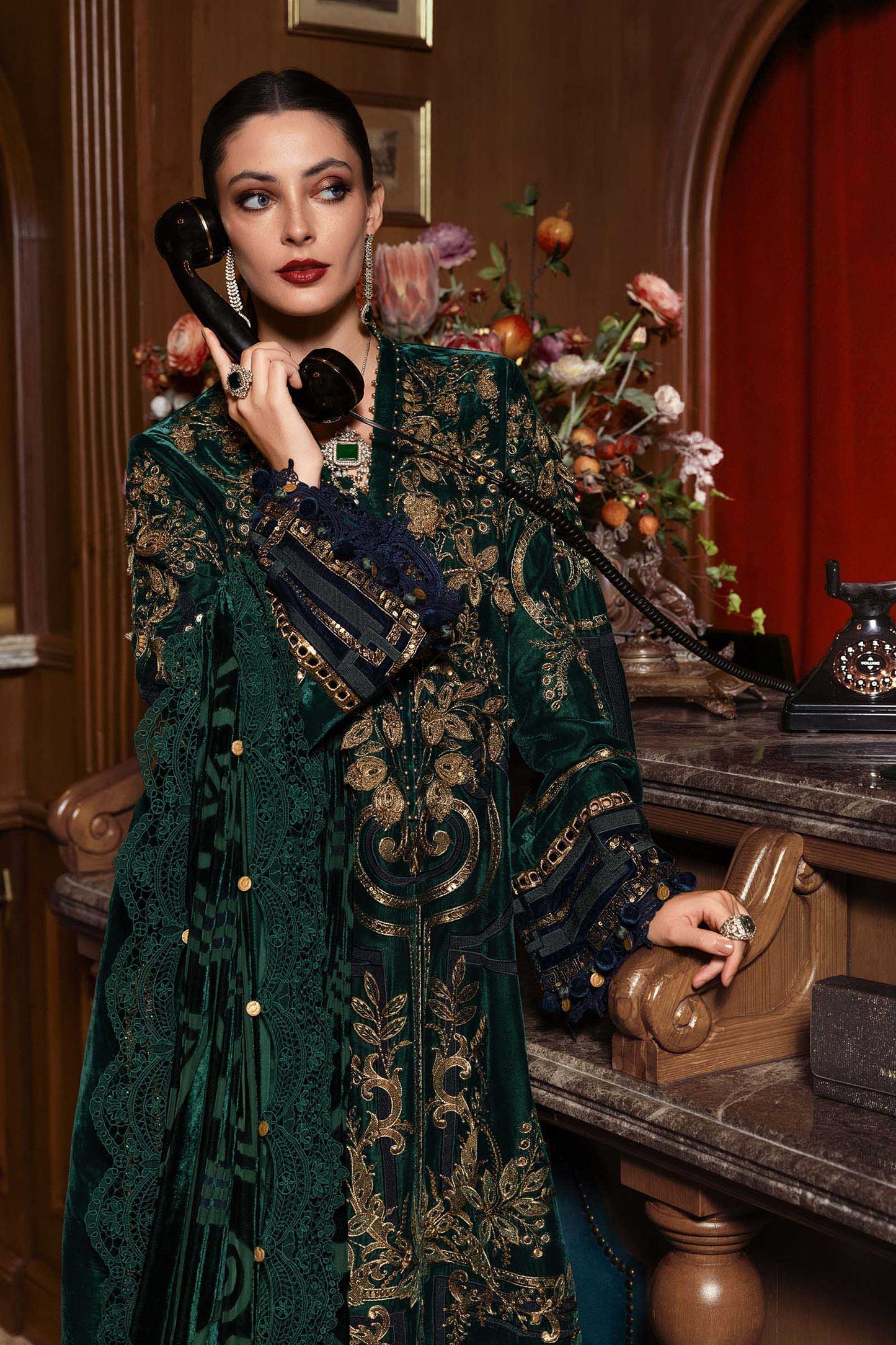 WL-1302-Emerald Green | Winter Luxe  | MARIA.B
