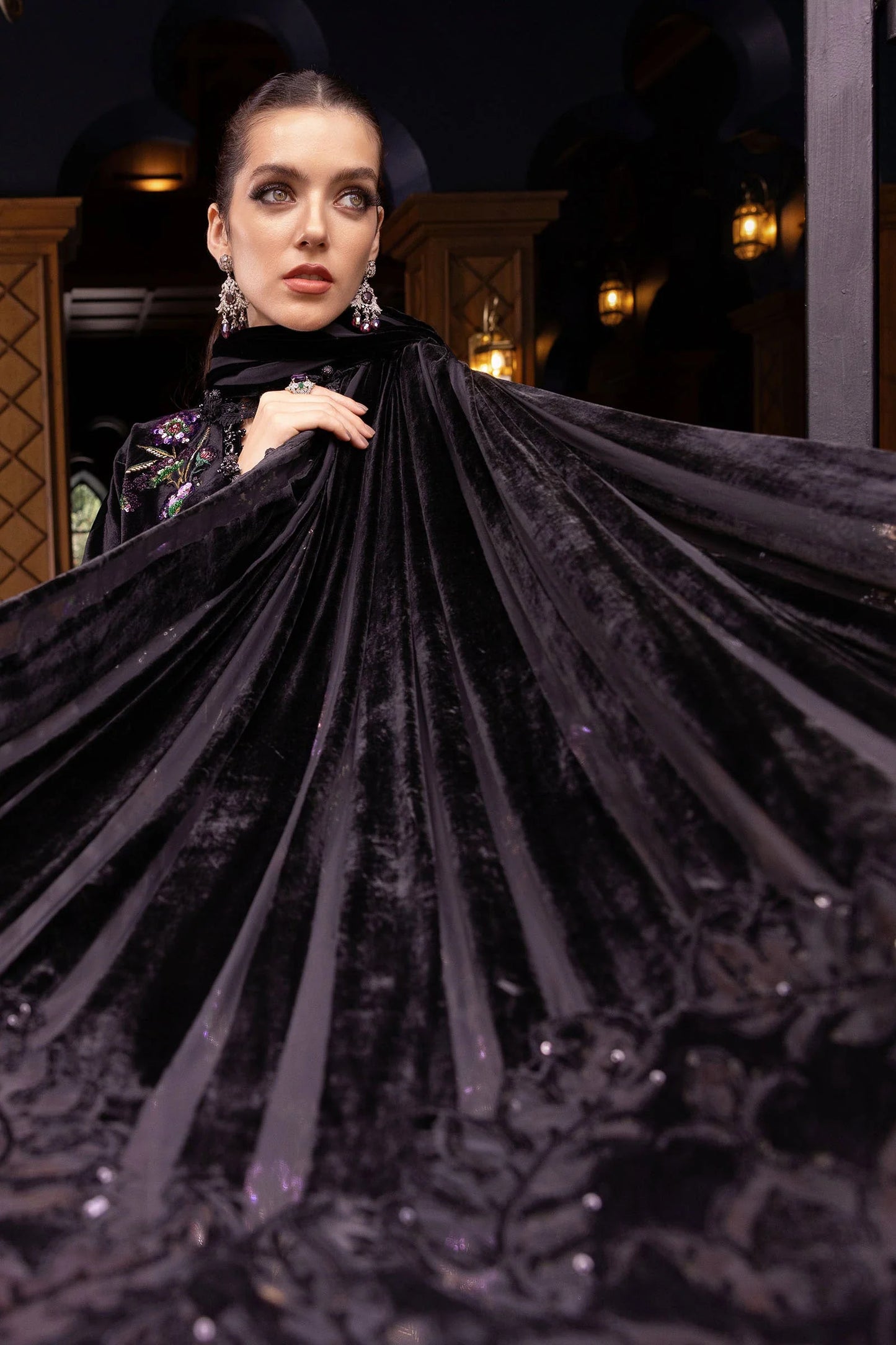 WL-1306-Black and Purple | Winter Luxe | MARIA.B