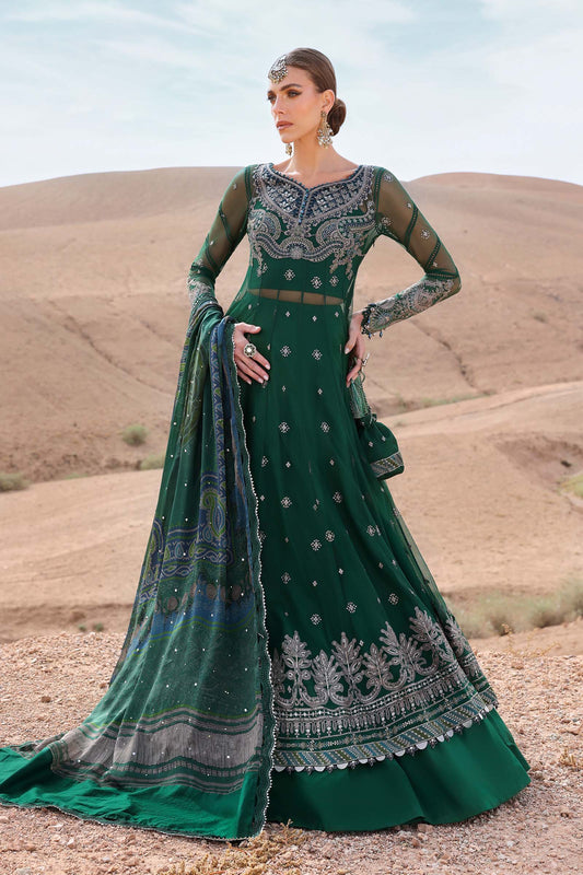 D-2507-A | 3 Piece Unstitched Embroidered Net Suit | MARIA.B