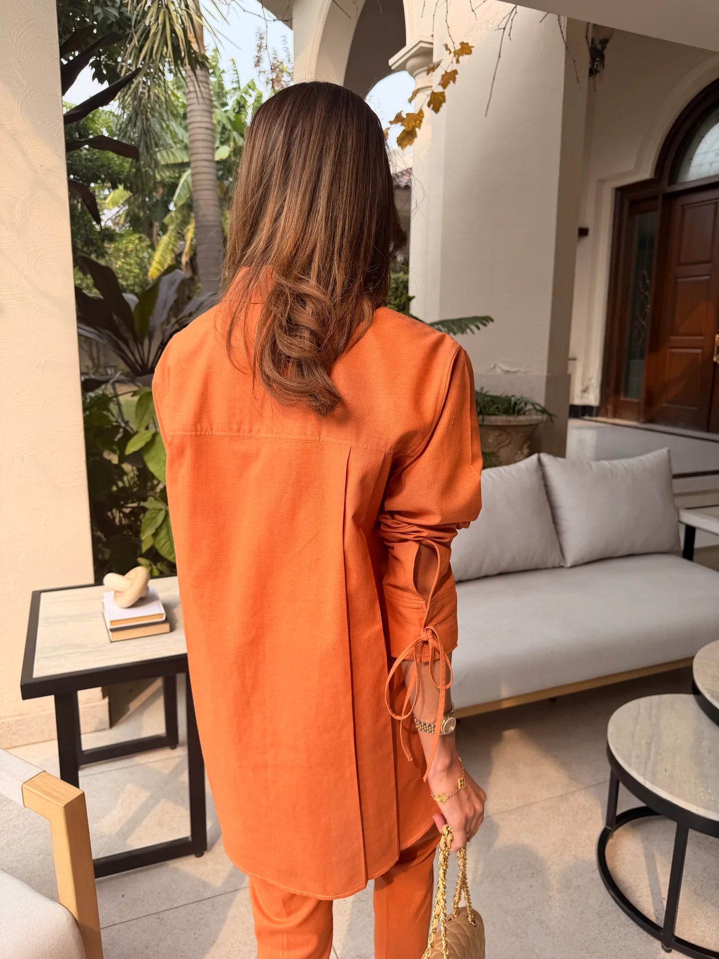 Tangerine Bow Set | Sak Atelier