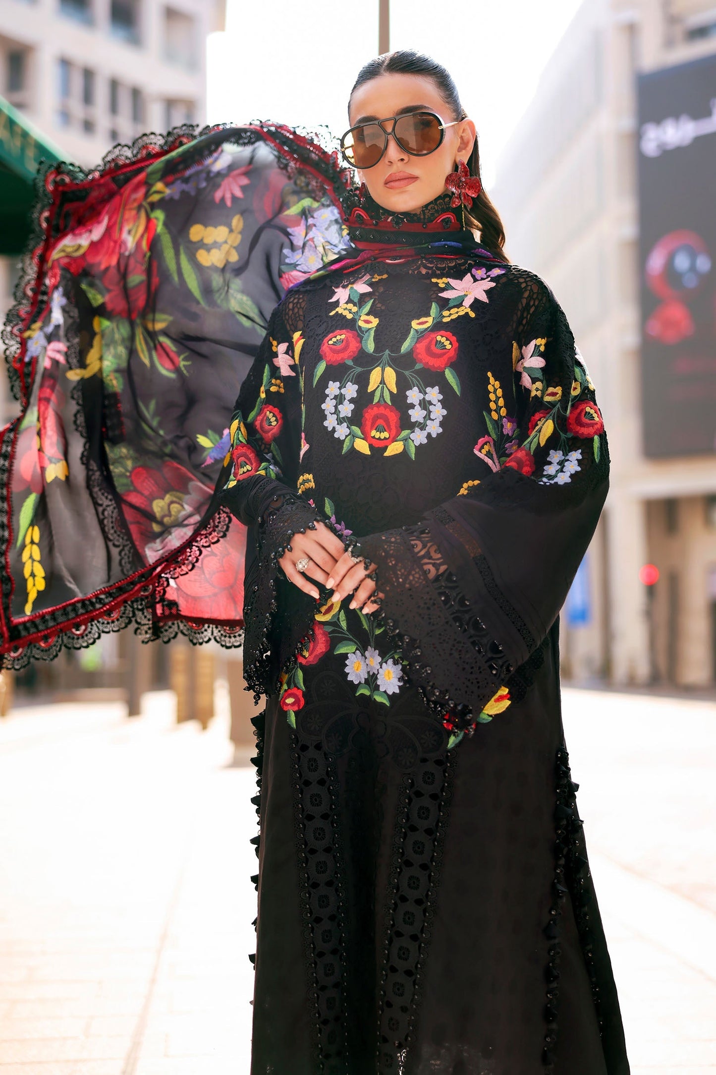 D-2610-B | 3 Piece Unstitched Embroidered Jacquard Lawn Suit | MARIA.B
