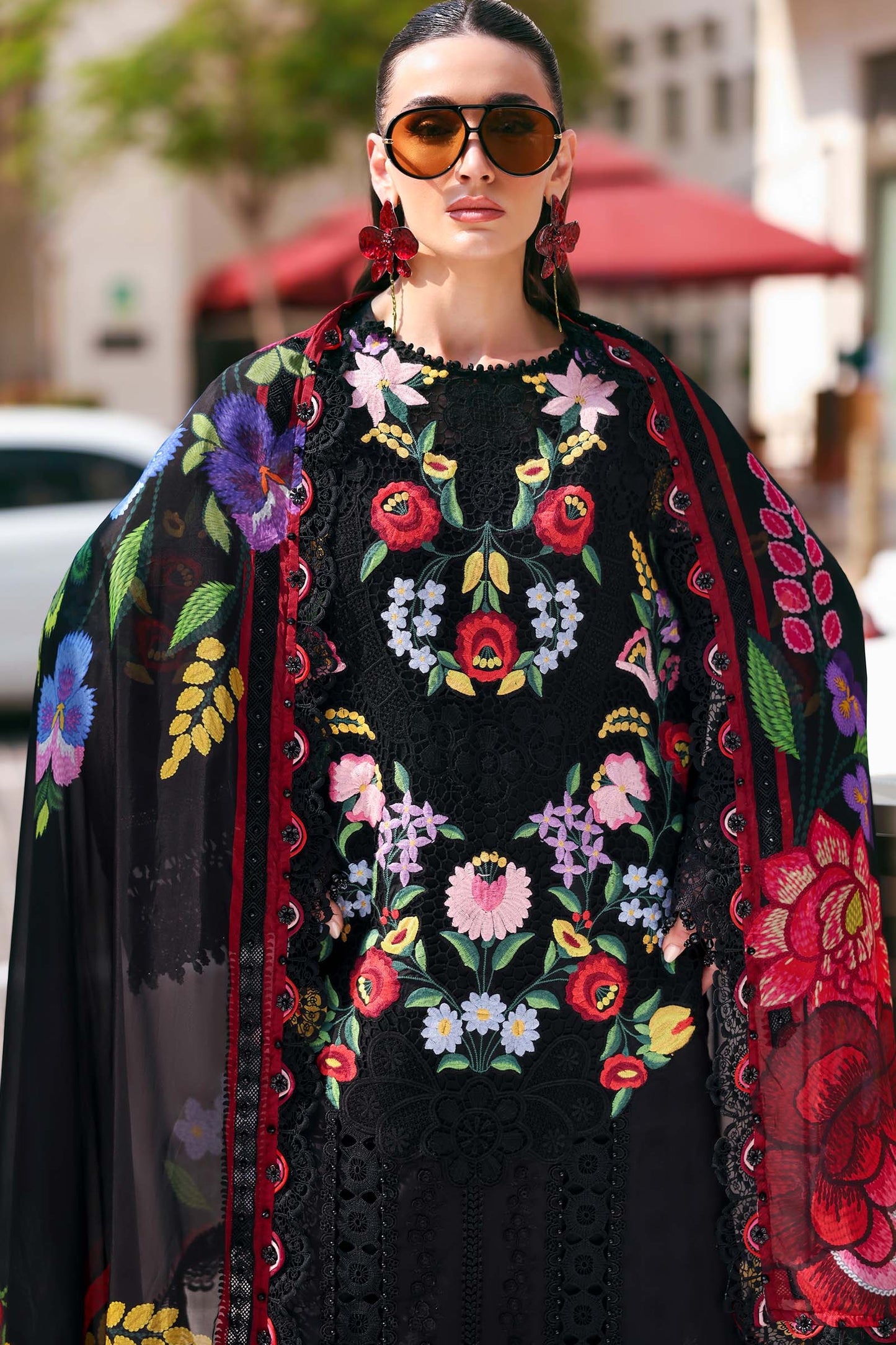 D-2610-B | 3 Piece Unstitched Embroidered Jacquard Lawn Suit | MARIA.B