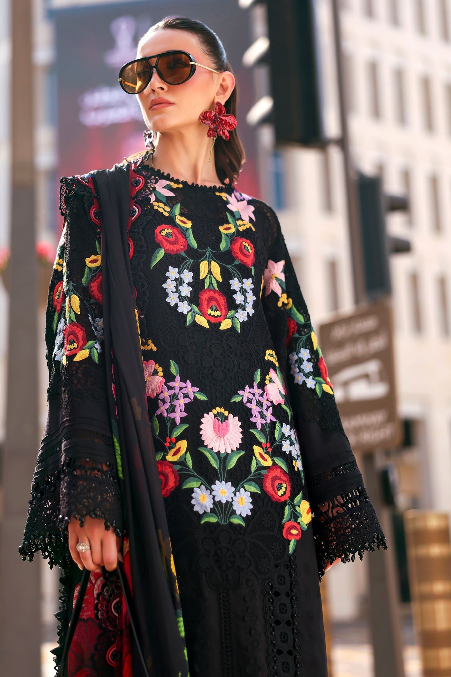 D-2610-B | 3 Piece Unstitched Embroidered Jacquard Lawn Suit | MARIA.B