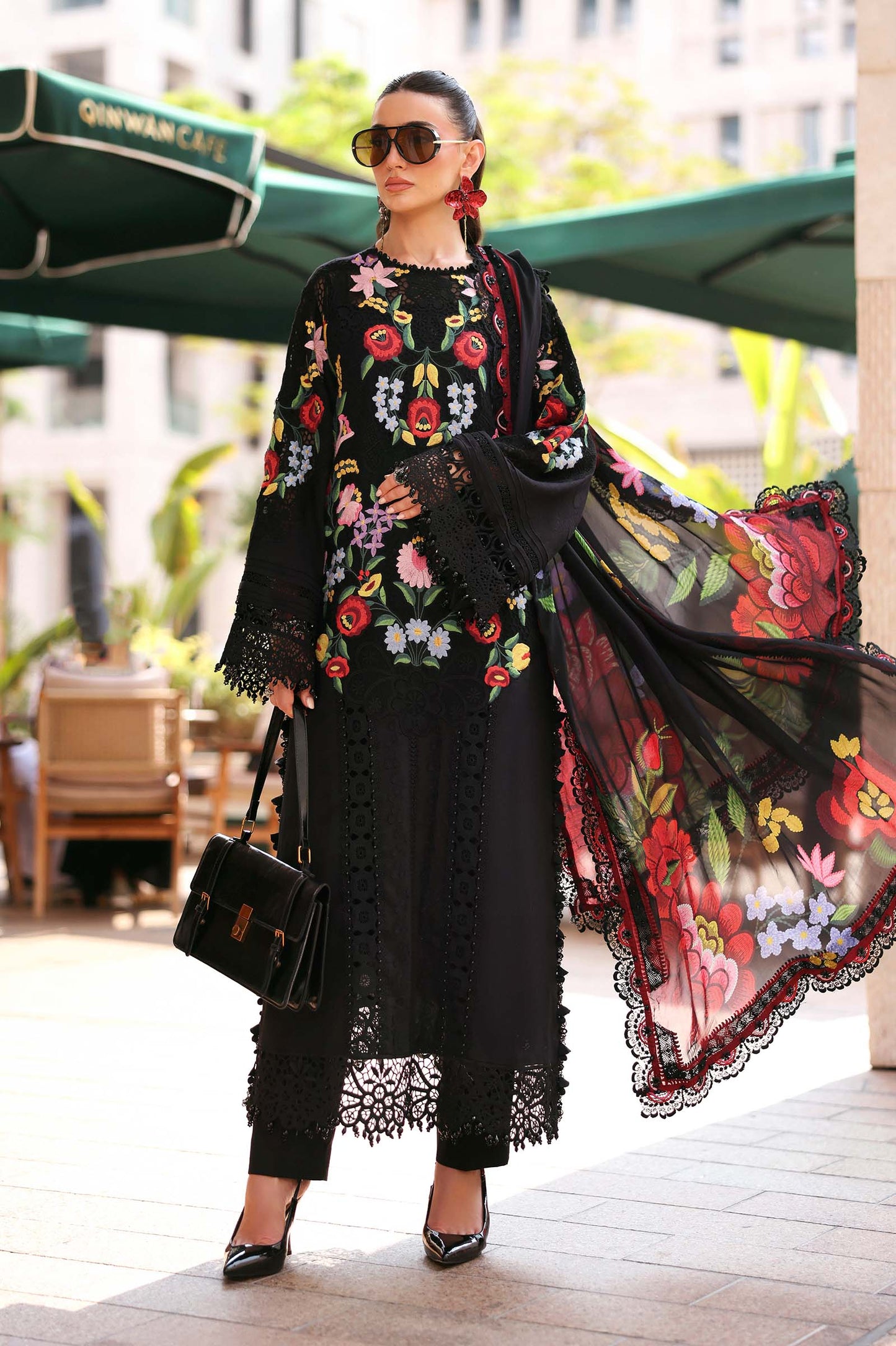 D-2610-B | 3 Piece Unstitched Embroidered Jacquard Lawn Suit | MARIA.B
