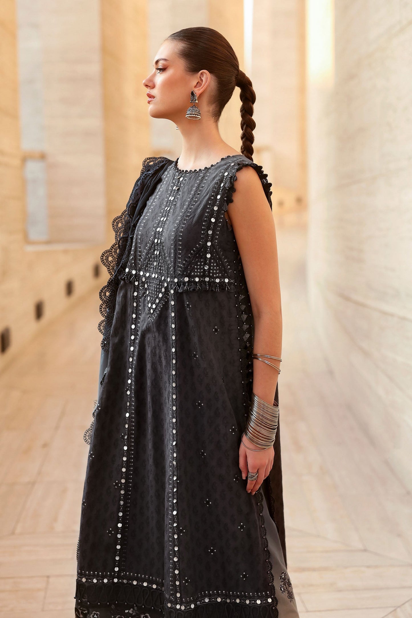 D-2602-B | 3 Piece Unstitched Embroidered Jacquard Lawn Suit | MARIA.B