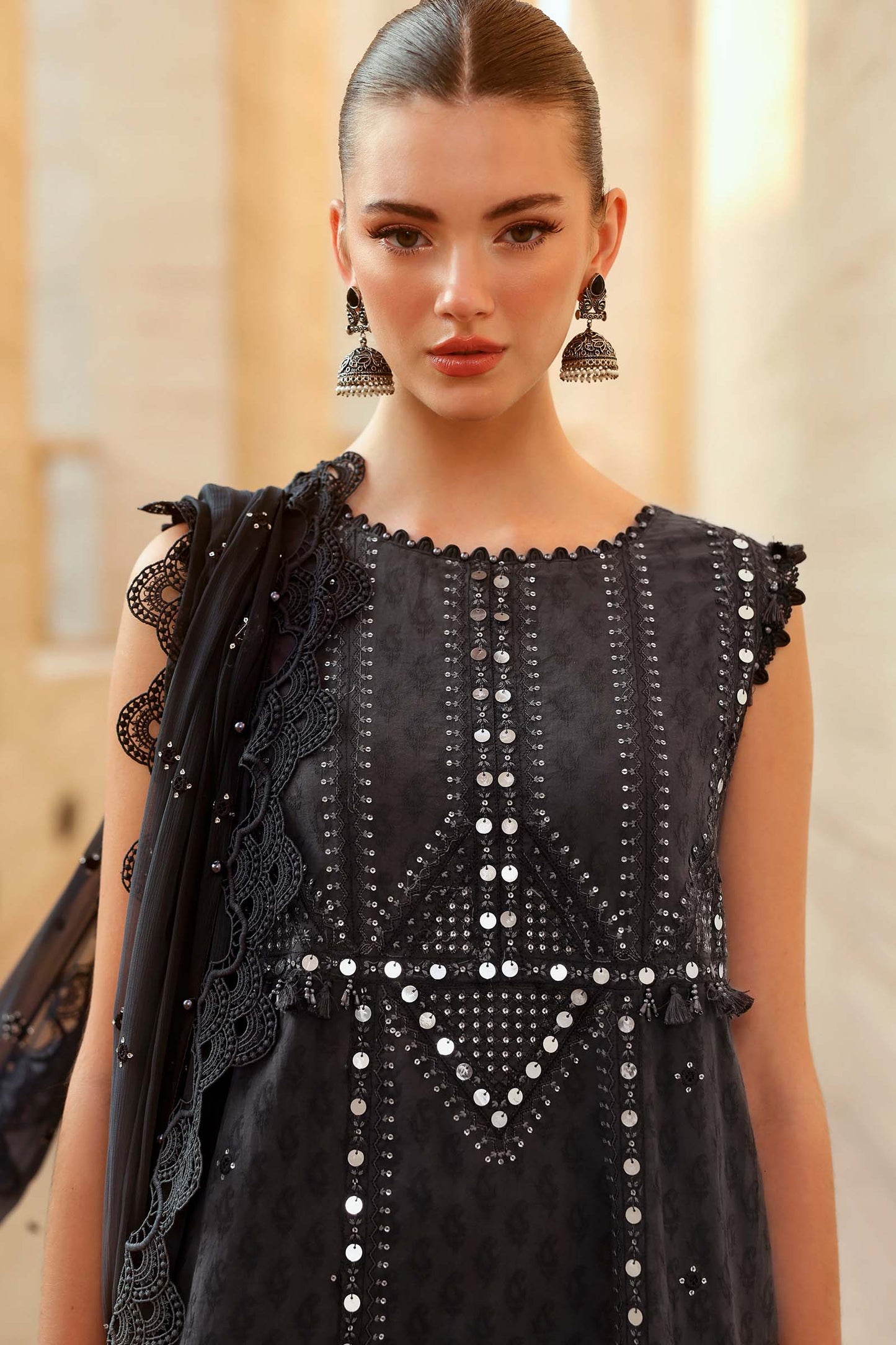 D-2602-B | 3 Piece Unstitched Embroidered Jacquard Lawn Suit | MARIA.B