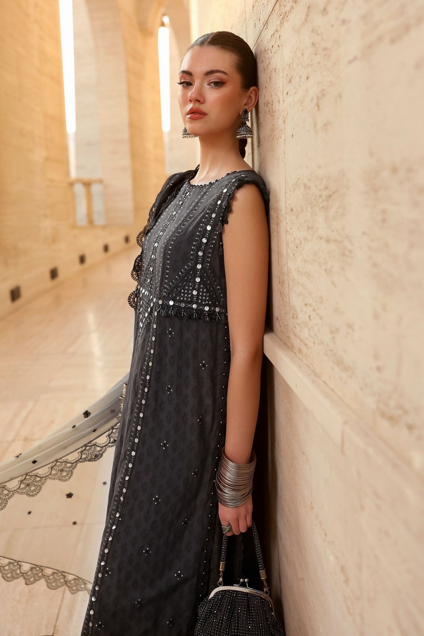 D-2602-B | 3 Piece Unstitched Embroidered Jacquard Lawn Suit | MARIA.B
