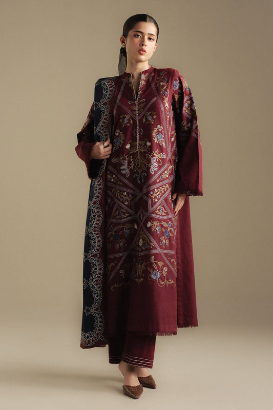 CORAL-4B | Coco Winter Unstitched’25 | Zara Shahjahan
