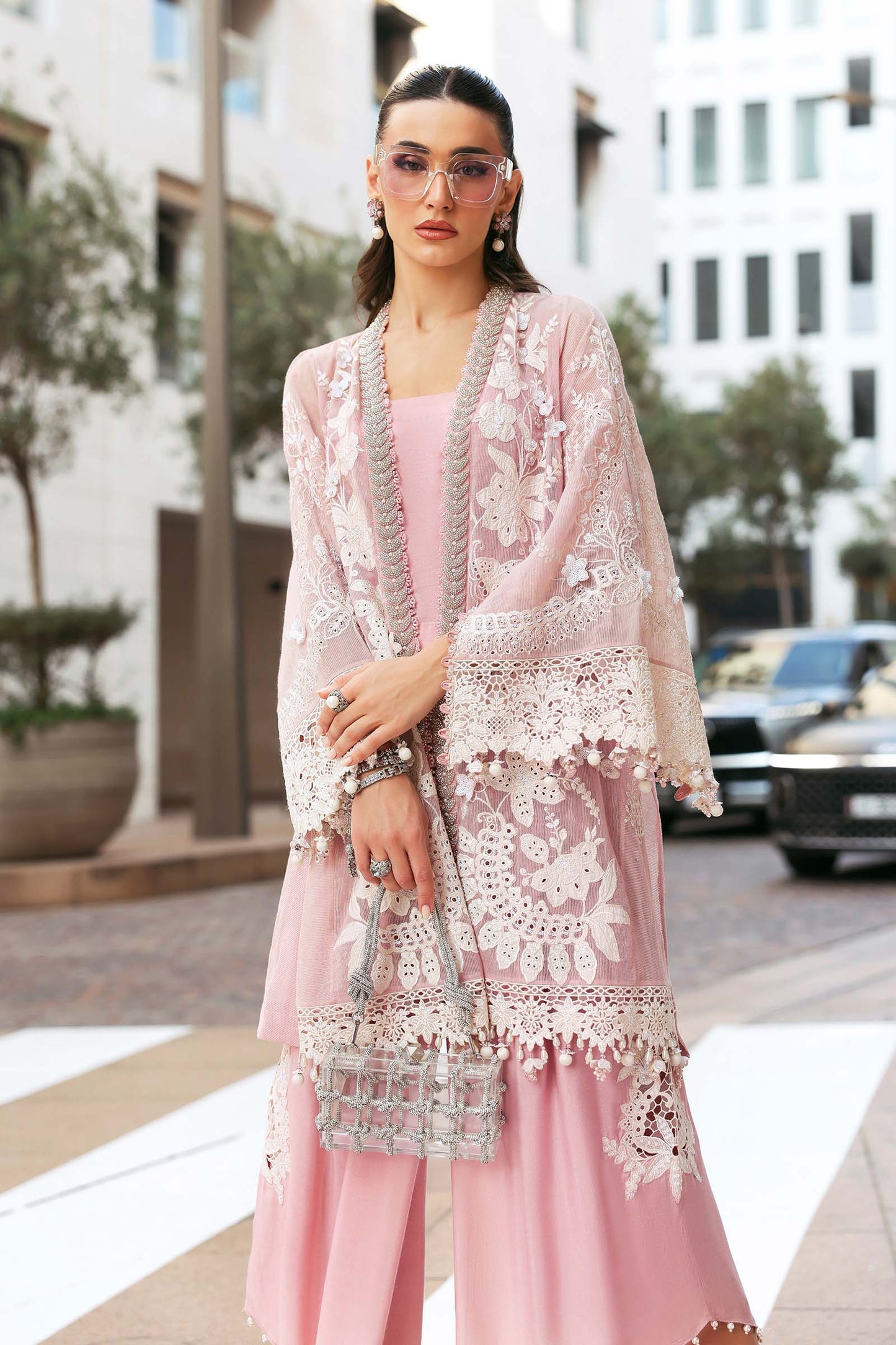 D-2603-A | 3 Piece Unstitched Embroidered Jacquard Lawn Suit | MARIA.B