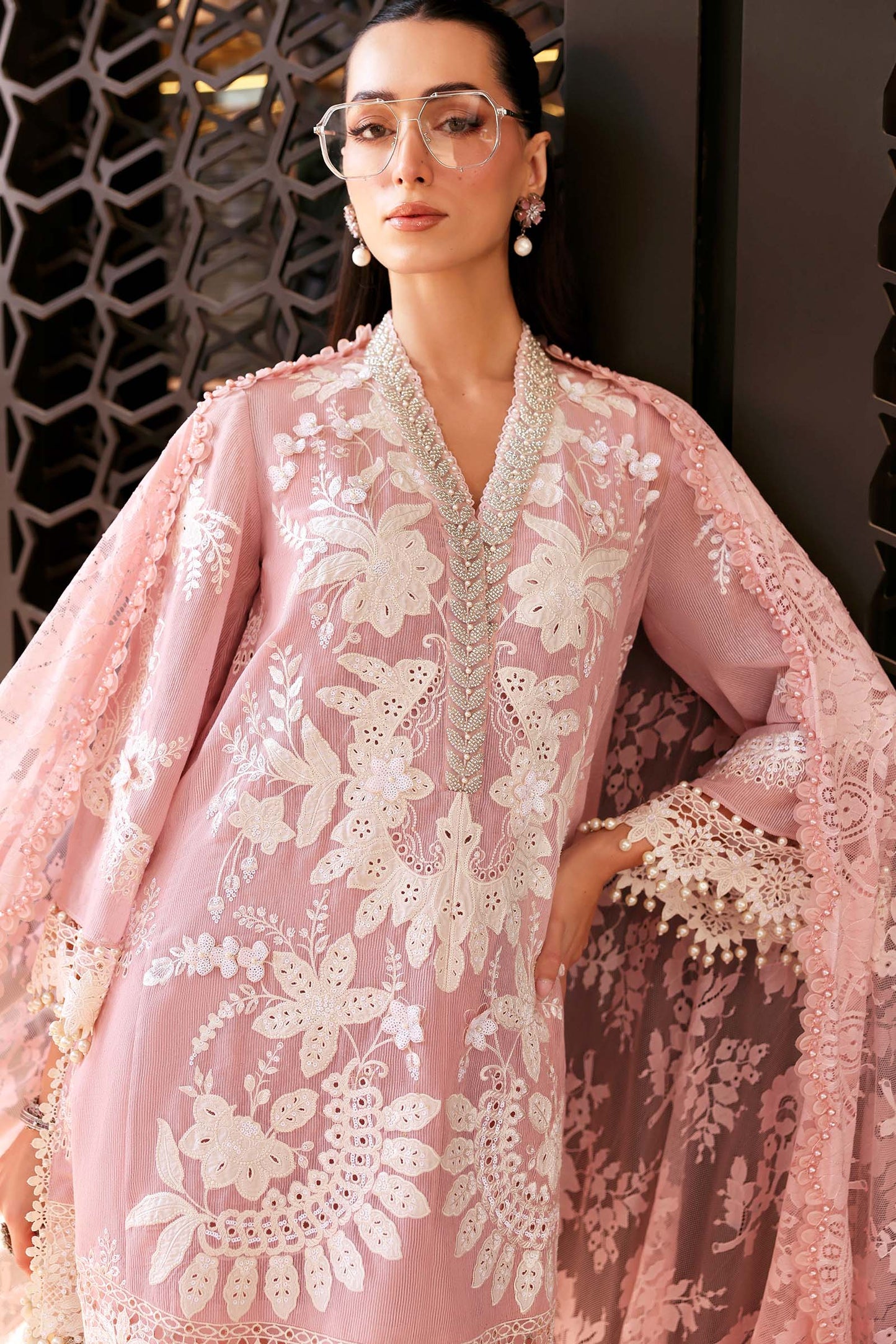 D-2603-A | 3 Piece Unstitched Embroidered Jacquard Lawn Suit | MARIA.B