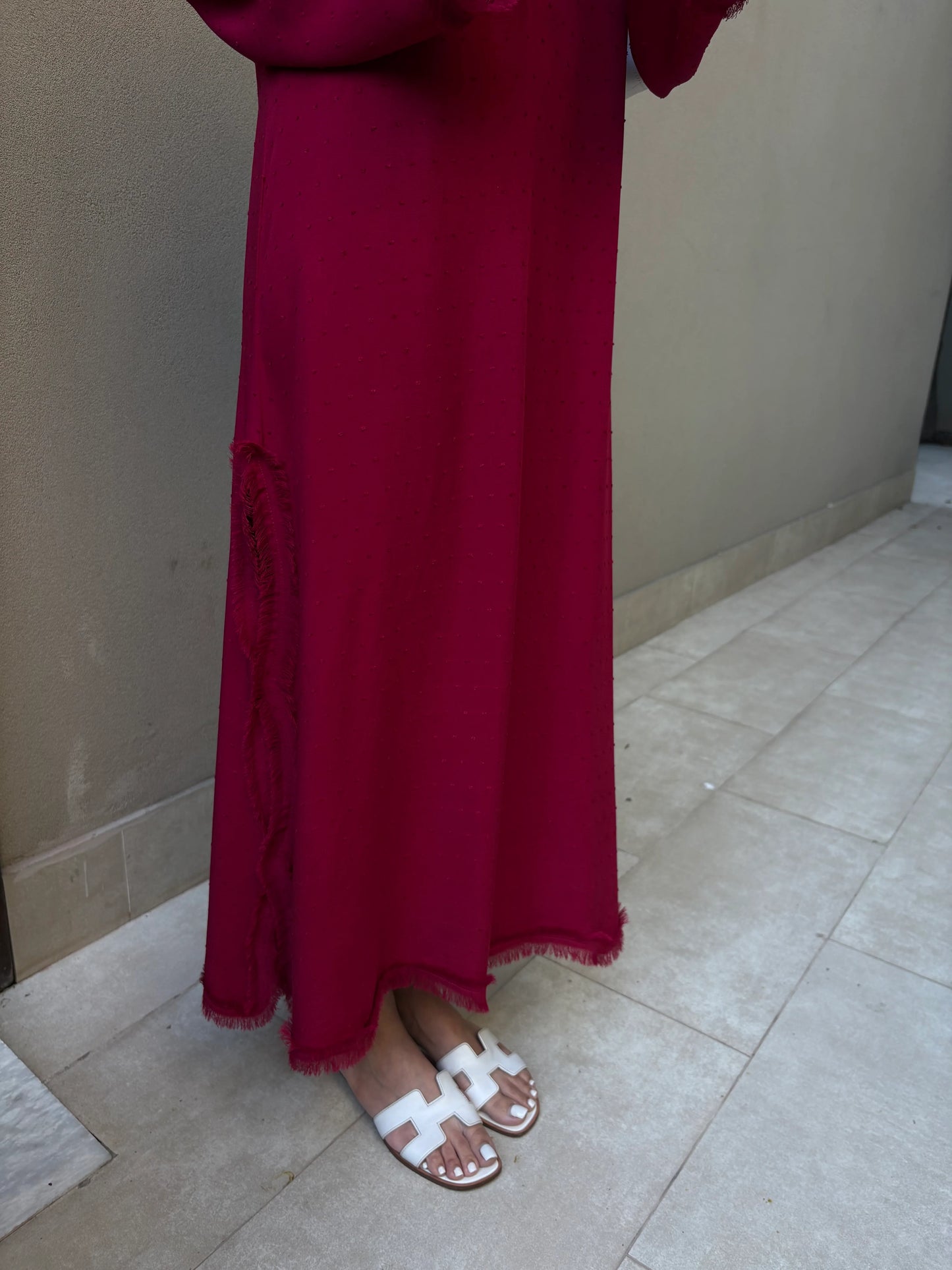 BERRY RED SWISS VOILE SABLE SET | Sak Atelier