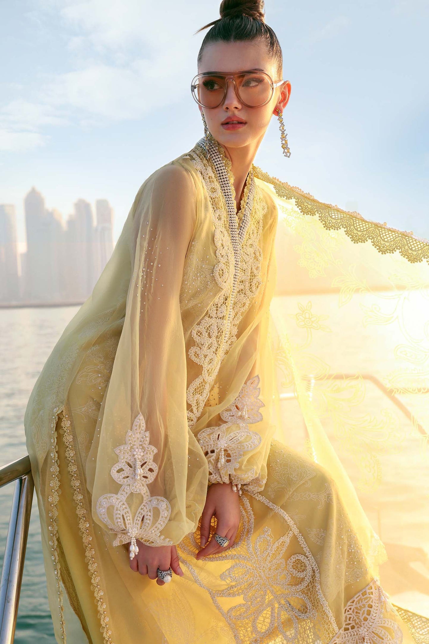 D-2604-A | 3 Piece Unstitched Embroidered Organza Suit | MARIA.B