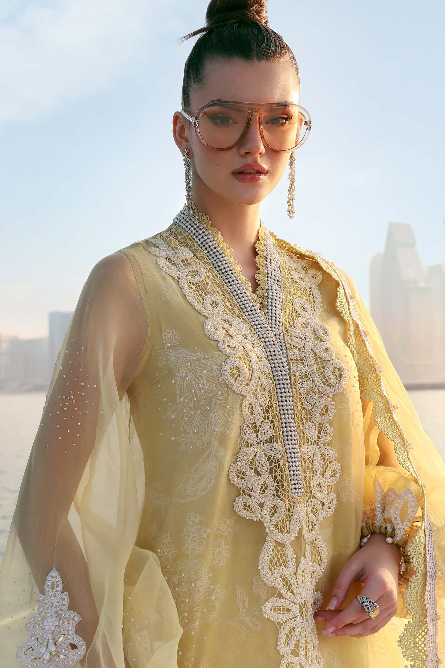 D-2604-A | 3 Piece Unstitched Embroidered Organza Suit | MARIA.B