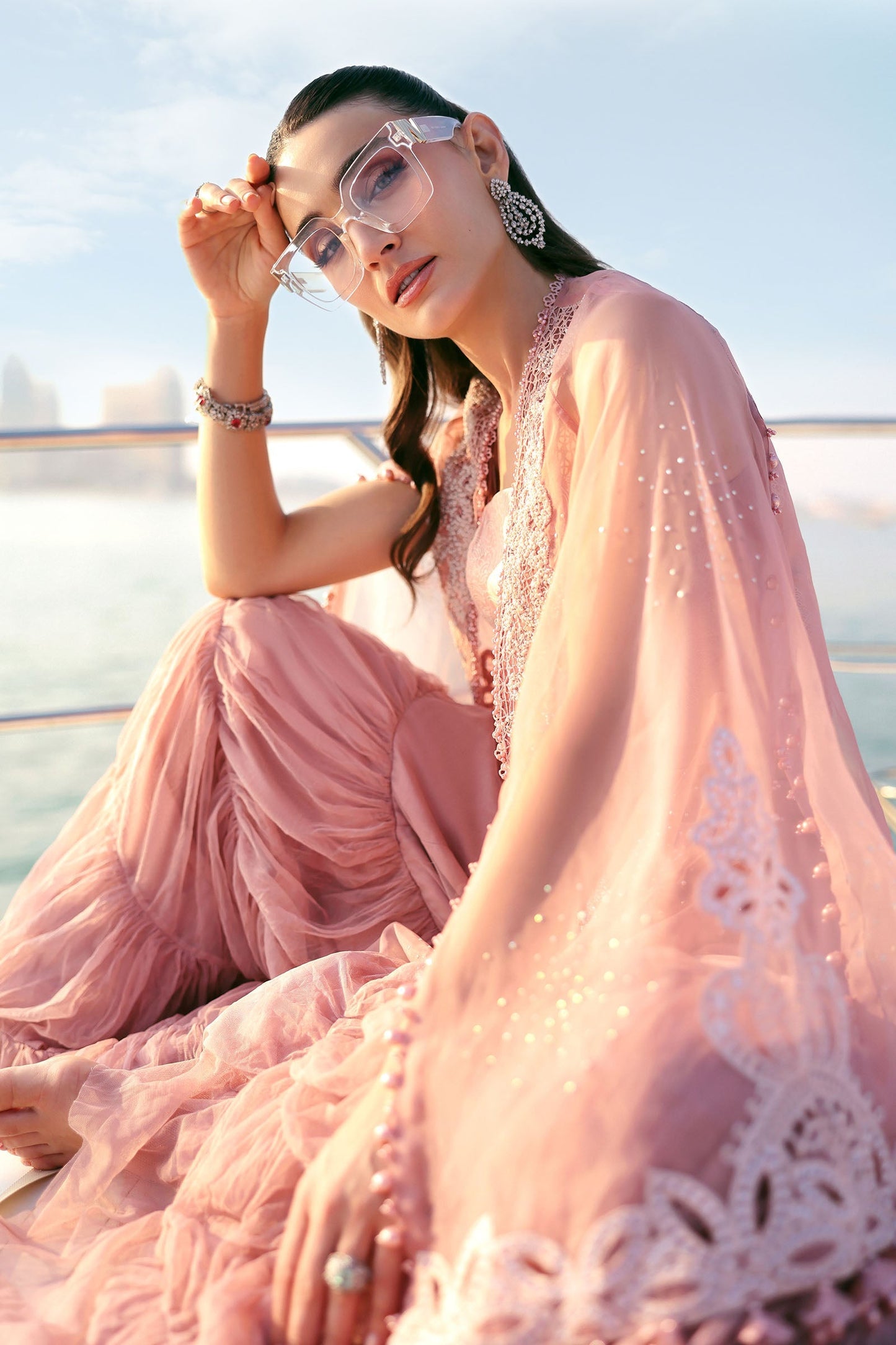 D-2604-B | 3 Piece Unstitched Embroidered Organza Suit | MARIA.B