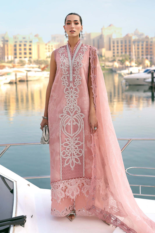 D-2604-B | 3 Piece Unstitched Embroidered Organza Suit | MARIA.B
