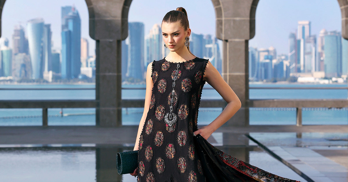 D-2605-B |3 Piece Unstitched Embroidered Jacquard Lawn Suit | MARIA.B