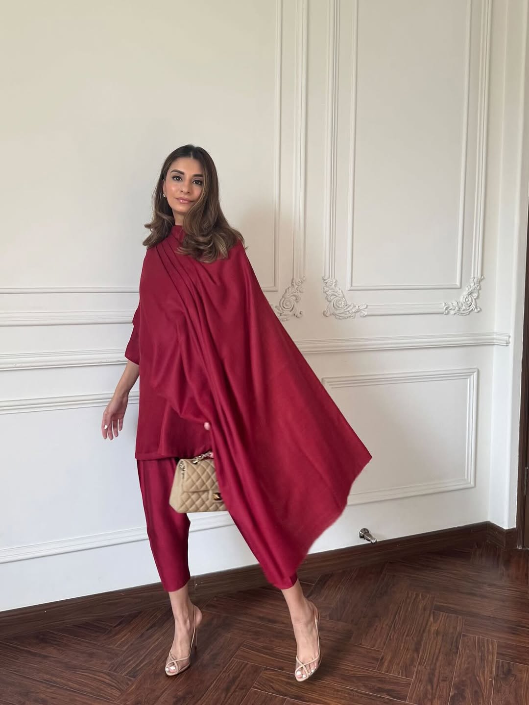 Bare Set in Wine Red | Bare By Zehra Saleem