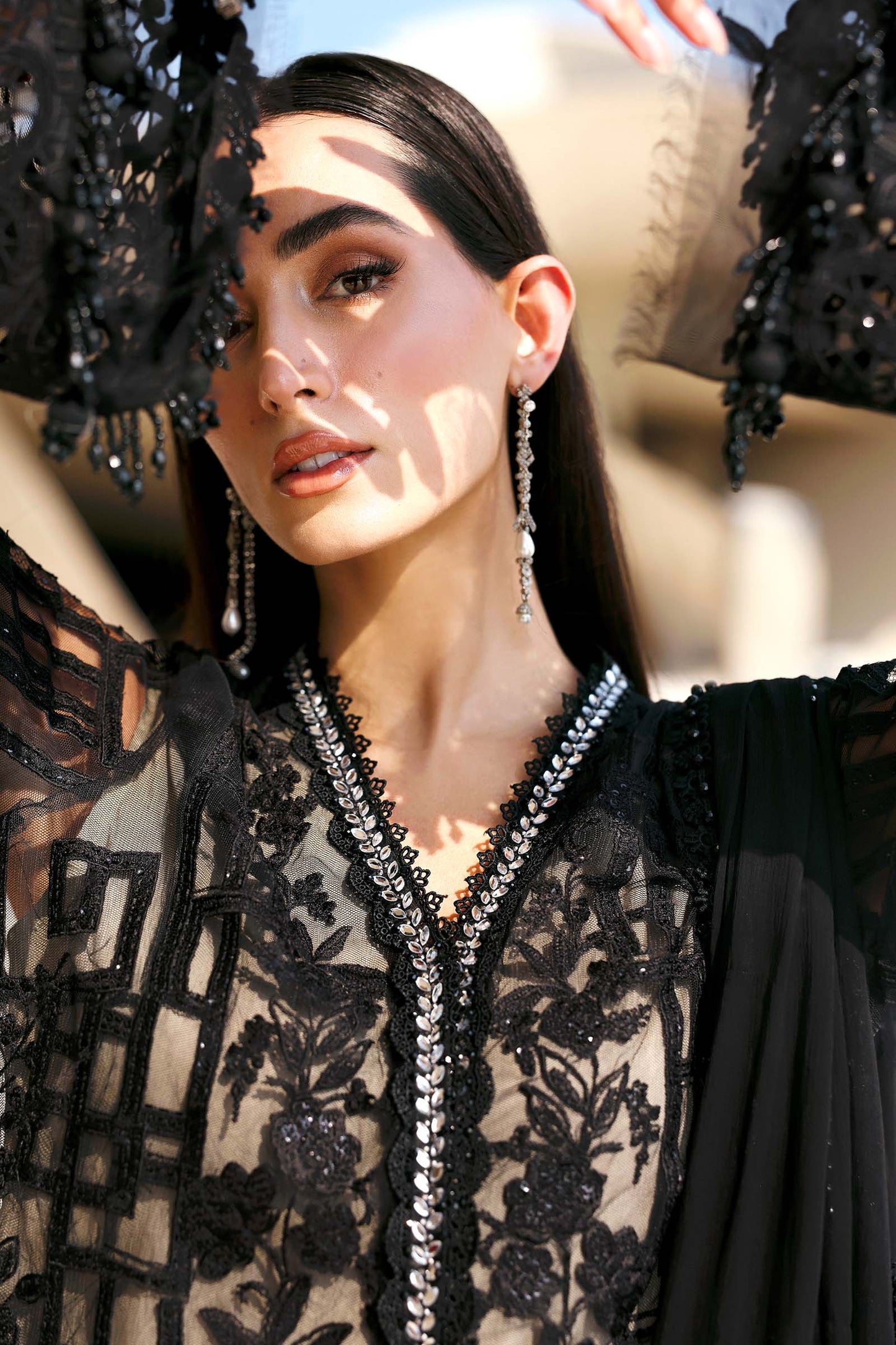D-2607-B | 3 Piece Unstitched Embroidered Net Suit | MARIA.B