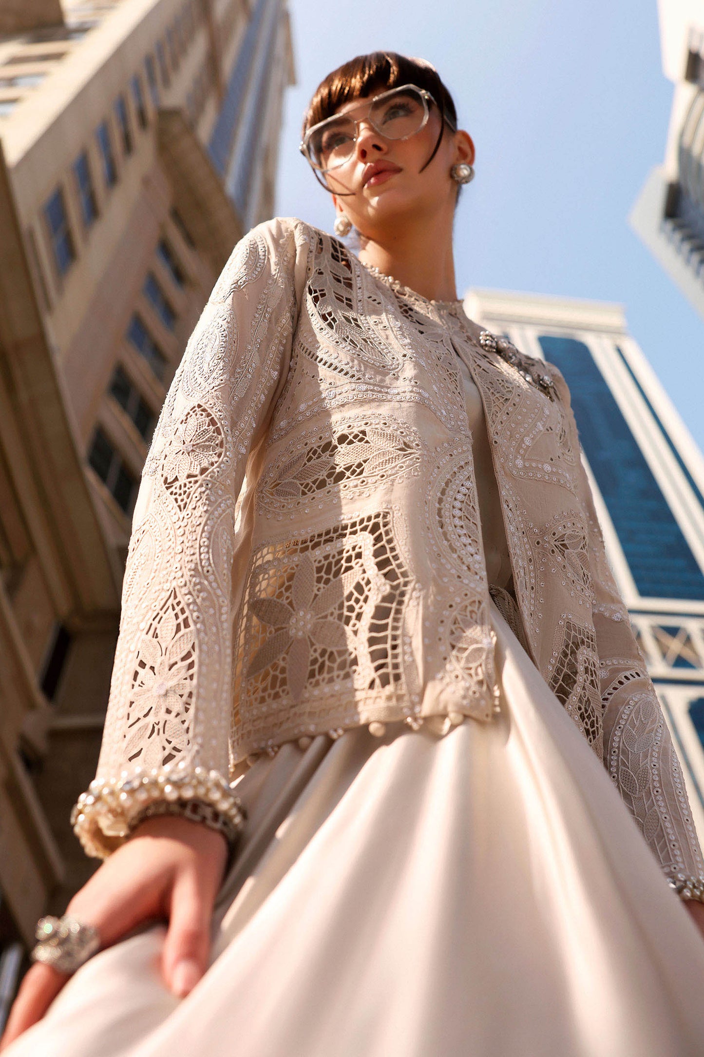 D-2608-A | 3 Piece Unstitched Embroidered Lawn Suit | MARIA.B