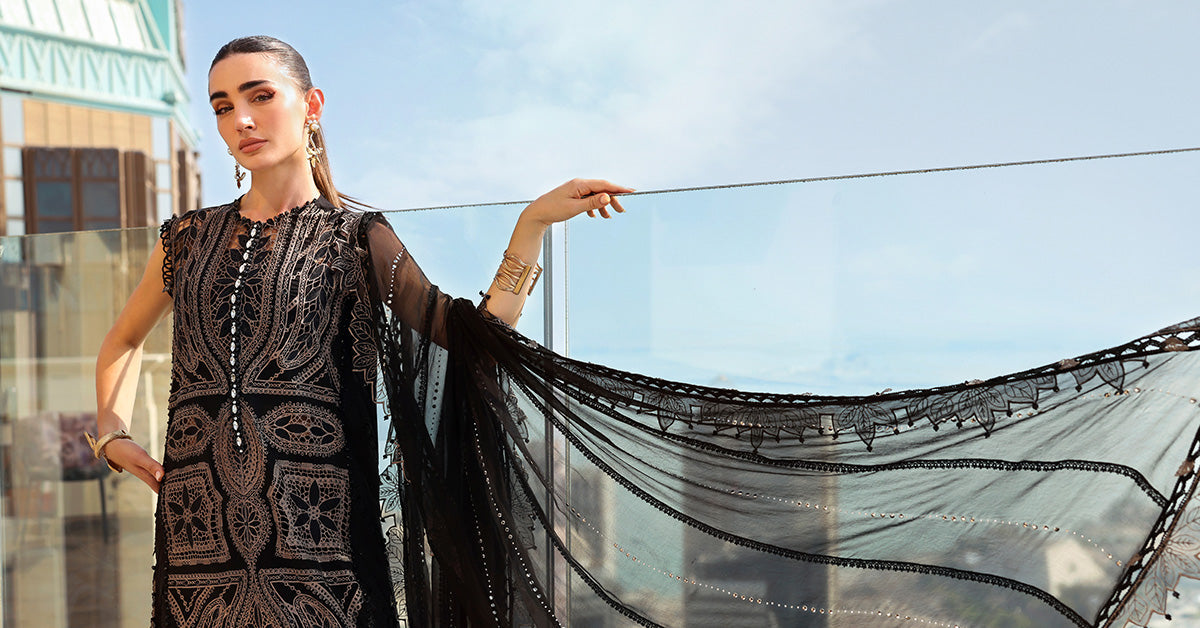 D-2608-B | 3 Piece Unstitched Embroidered Lawn Suit | MARIA.B