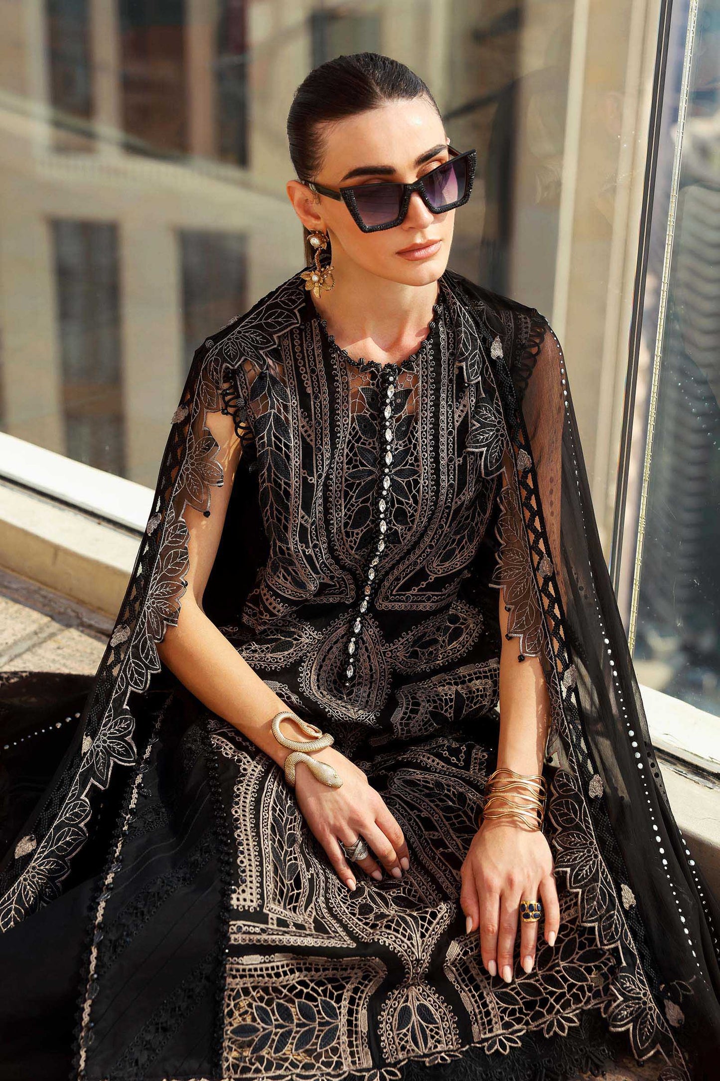 D-2608-B | 3 Piece Unstitched Embroidered Lawn Suit | MARIA.B