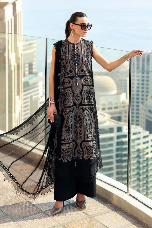D-2608-B | 3 Piece Unstitched Embroidered Lawn Suit | MARIA.B